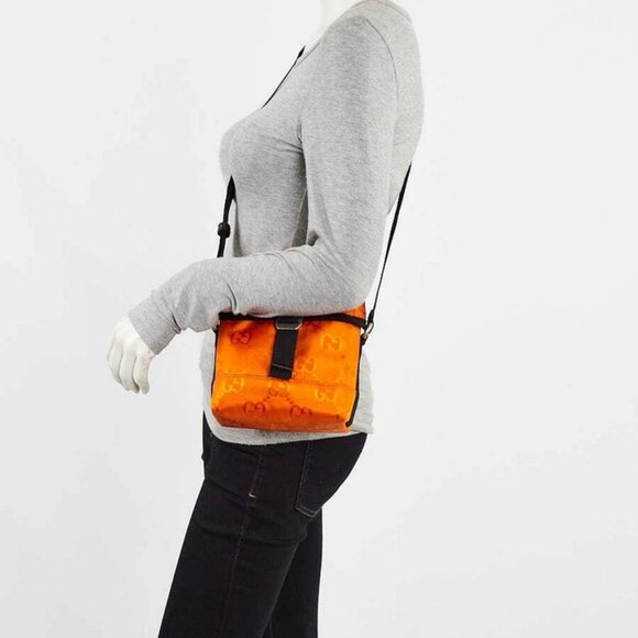 Gucci Orange GG Nylon Off The Grid Messenger Crossbody Bag - Picture 2 of 12
